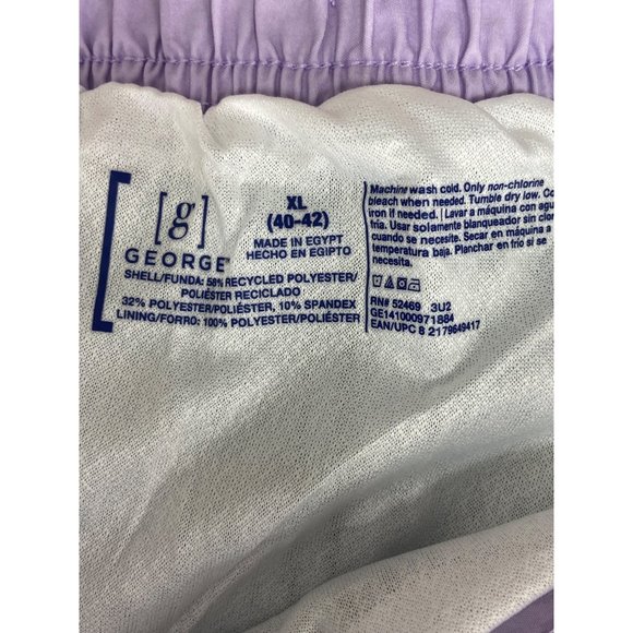 George Eboard Shorts Stretch Quick Dry UPF 50 Blue Stripe Purple Waistband Draws - Picture 9 of 9